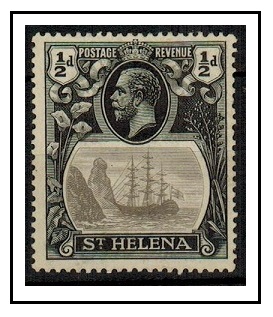 ST.HELENA - 1923 1/2d grey and black fine mint with BROKEN MAST variety.  SG 97a.