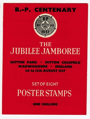 GREAT BRITAIN - 1957 1/- B.P.CENTENARY/THE JUBILEE/JAMBOREE folder.