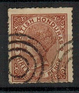 BRITISH HONDURAS - 1872 3d red-brown SPIRO FORGERY with bogus target ringed cancel.