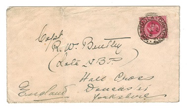 ZULULAND - 1911 cover to UK with Natal 1d used at NKANDLA.