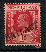 FIJI - 1906 1d struck by NAILAGE steel straight lined handstamp.  SG 119.