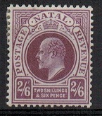 NATAL - 1902 2/6d purple in very fine mint condition.  SG 138.
