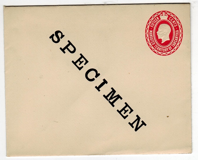 TANGANYIKA - 1927 15c PSE unused SPECIMEN.  H&G 2.