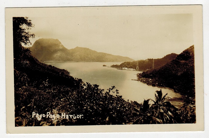 SAMOA - 1935 postcard of Pago Pago harbour. Text but unsent.
