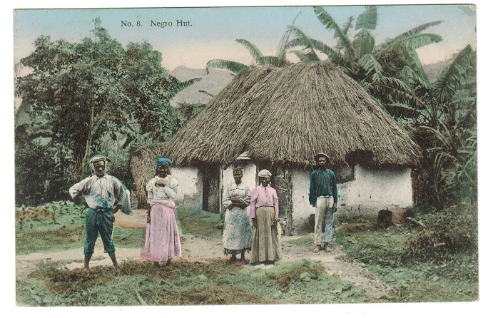 JAMAICA - 1908 1d rate use of postcard to UK used at CONSTANT SPRINGS/JAMAICA.
