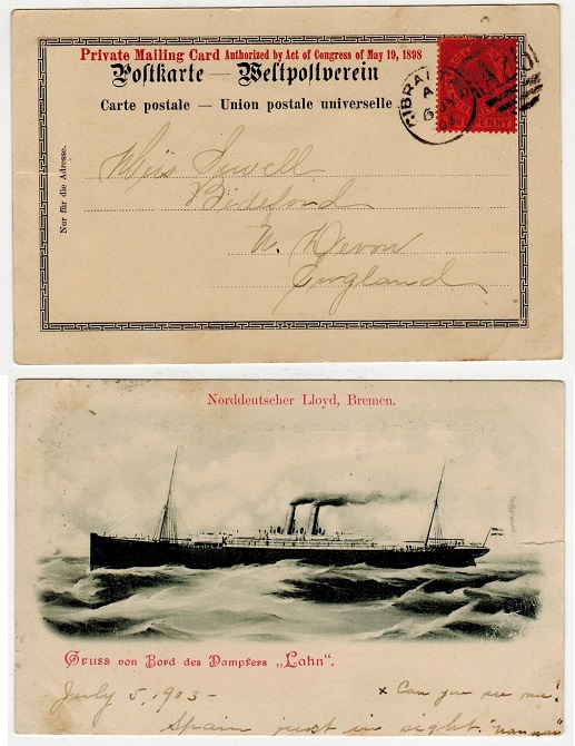 GIBRALTAR - 1903 maritime