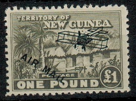 NEW GUINEA - 1931 1 U/M with SHORT I IN MAIL variety.  SG 149.