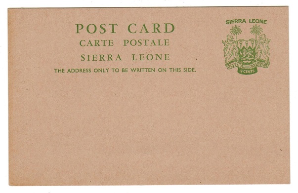 SIERRA LEONE - 1960 (circa) 2c PSC unused.
