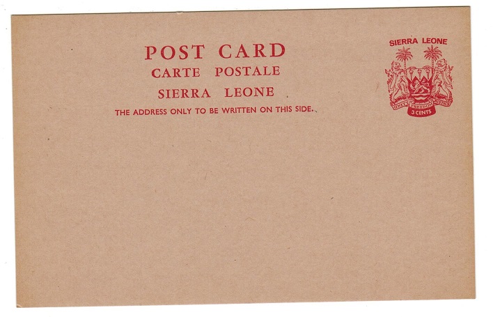 SIERRA LEONE - 1960 (circa) 3c PSC unused.