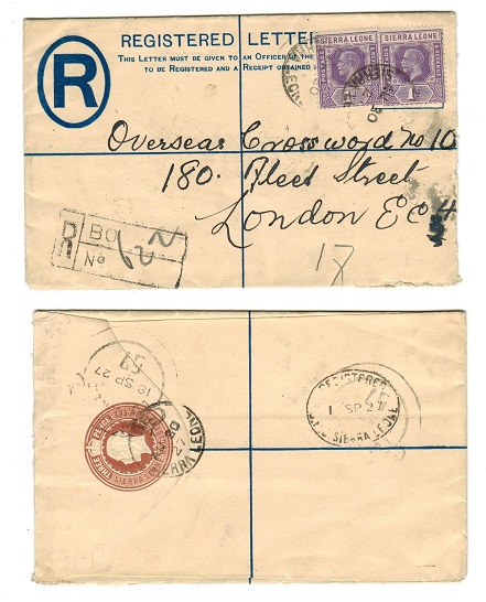 SIERRA LEONE - 1916 3d RPSE uprated to UK with 1d pair from BO.  H&G 4.