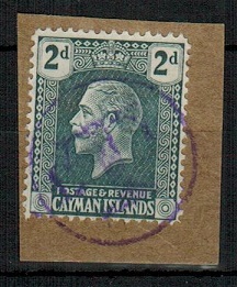 CAYMAN ISLANDS - 1921 2d grey (SG 73) with 