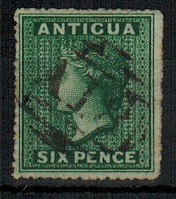 ANTIGUA - 1863 6d green struck by 