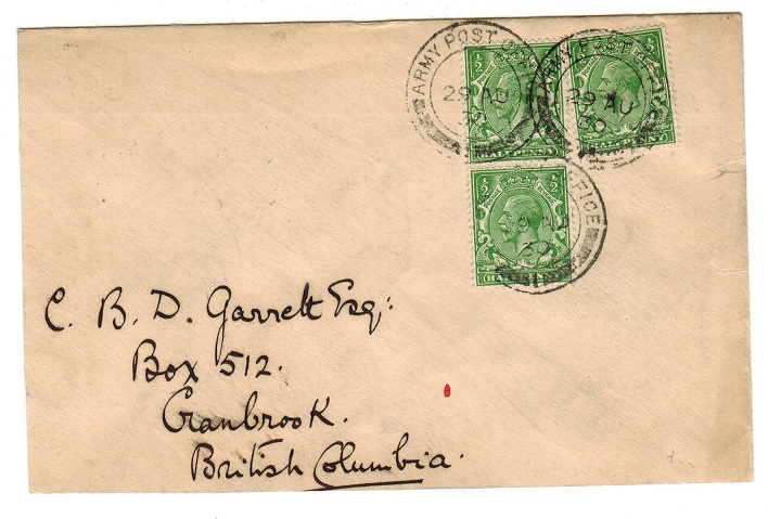 HONG KONG - 1930 ARMY POST OFFICE/1 cover to UK.