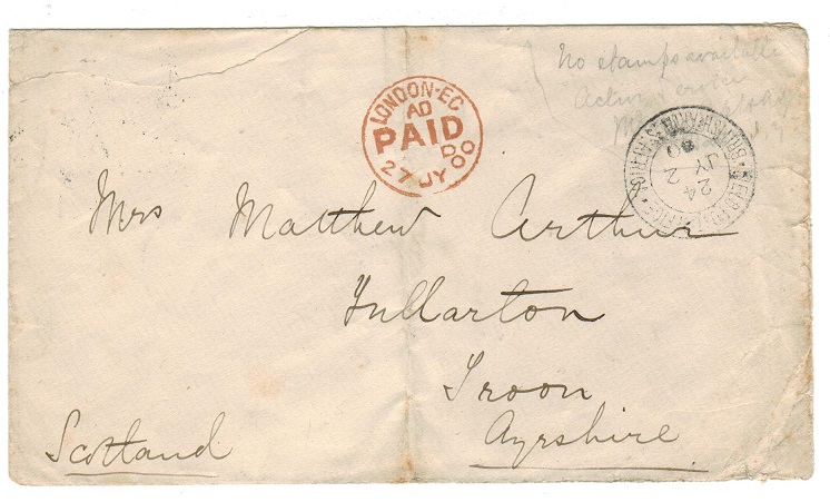 ORANGE RIVER COLONY - 1900 Stampless 