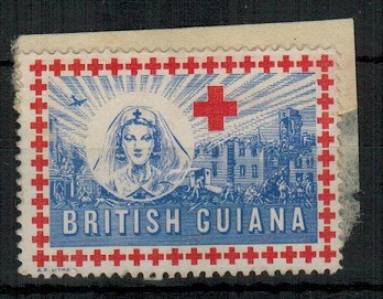 BRITISH GUIANA - 1914 RED CROSS patriotic label unused.