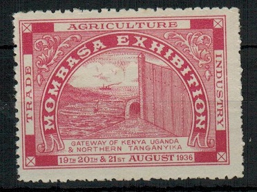 K.U.T. - 1936 MOMBASA EXHIBITION label mint.