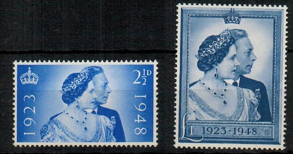 GREAT BRITAIN - 1948 2 1/2d and 1 