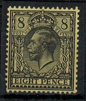 GREAT BRITAIN - 1913 8d black and yellow fine mint.  SG 389.