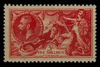 GREAT BRITAIN - 1934 5/- bright rose red 