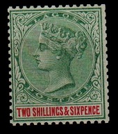LAGOS - 1887 2/6d green and carmine mint.  SG 39.