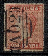 ANTIGUA - 1867 1d vermilion cancelled 