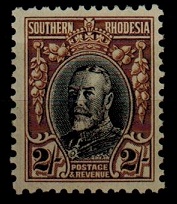 SOUTHERN RHODESIA - 1931 2/- black and brown U/M.  SG 25.