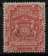 RHODESIA - 1892 2 rose-red used.  SG 11.