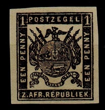 TRANSVAAL - 1870 1d black mint.  SG 21.