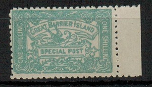 NEW ZEALAND - 1899 1/- GREAT BARRIER ISLAND/SPECIAL POST 