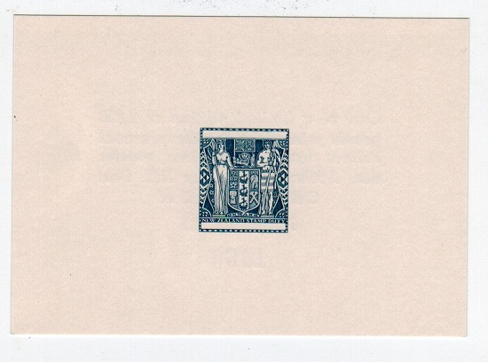 NEW ZEALAND - 1931-40 FISCAL (SG type F6) reprinted MASTER DIE PROOF in blue. 