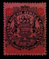 RHODESIA - 1896 10/- slate and vermilion on rose mint.  SG 50.