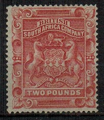 RHODESIA - 1892 2 rose-red mint.  SG 11.