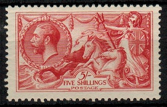 GREAT BRITAIN - 1918 5/- rose red 