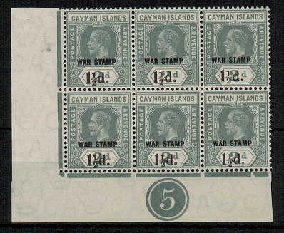 CAYMAN ISLANDS - 1920 1 1/2d on 2d grey 