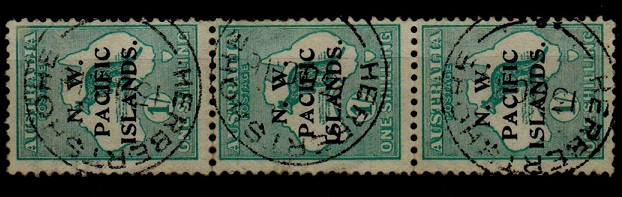 NEW GUINEA - 1915 1/- emerald vertical 