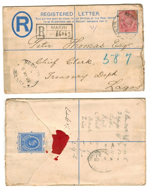 SOUTHERN NIGERIA - 1902 2d RPSE used locally from WARRI.  H&G 2.