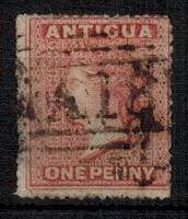 ANTIGUA - 1867 1d vermilion struck by 