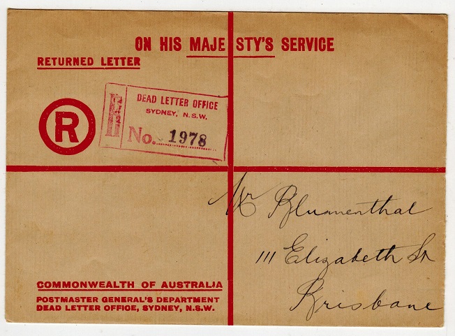 AUSTRALIA - 1935 use of scarce red on buff O.H.M.S. 