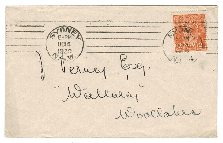 AUSTRALIA - 1920 2d rate local cover.