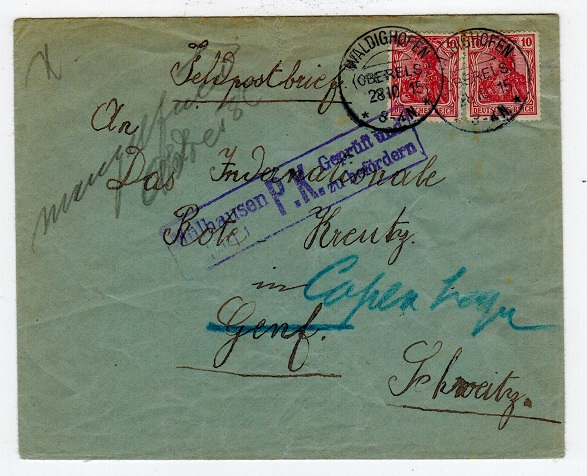 GERMANY - 1915 cover to Denmark.
