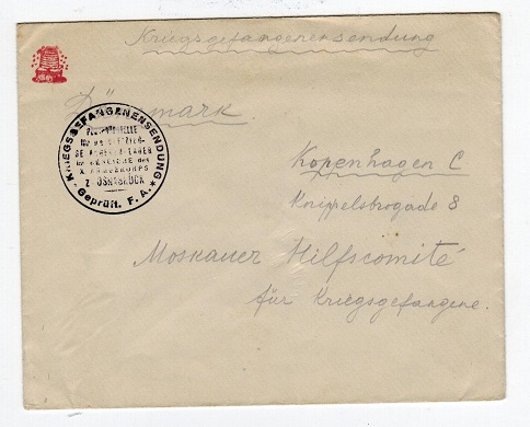 GERMANY - WW2 stampless cover to Denmark.