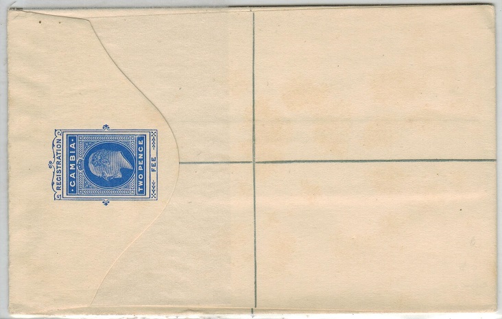 GAMBIA - 1902 2d ultramarine RPSE (size G) unused.  H&G 1a.
