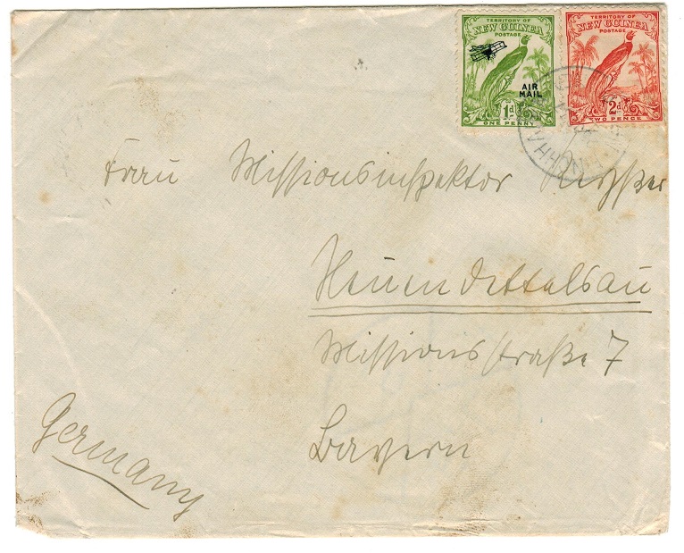 NEW GUINEA - 1937 3d rate cover to Germany used at FINCHHAFEN.