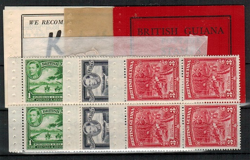 BRITISH GUIANA - 1945 24c BOOKLET complete but exploded.  SG 9c