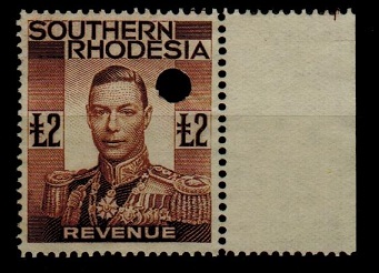SOUTHERN RHODESIA - 1937 2 brown REVENUE.