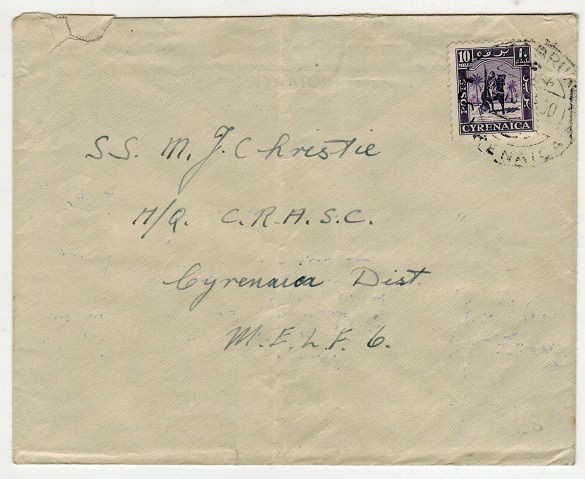 CYRENAICA EMIRATE - 1950 10m rate local cover.
