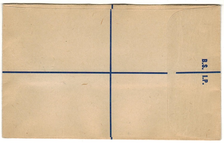 SOLOMON ISLANDS - 1950 (circa) blue on buff FORMULA registered stationery envelope unused.