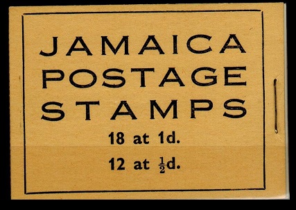 JAMAICA - 1947 2/- yellow BOOKLET stapled at right.  SG SB10a.