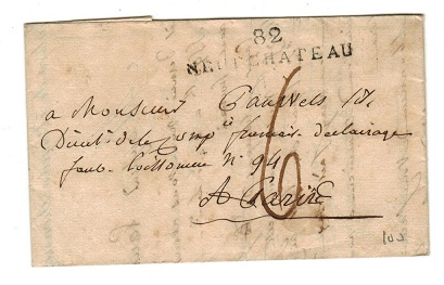 FRANCE - 1811 stampless local entire cancelled by straight lined P.29.P/BAGNOLS town cancel.
