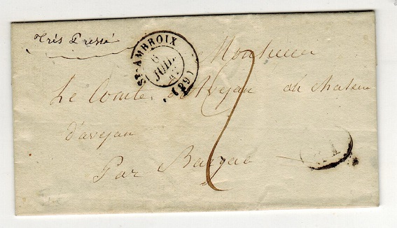 FRANCE - 1842 (JUIN.6.) stampless entire cancelled by d/r ST.AMBROIX cds.
